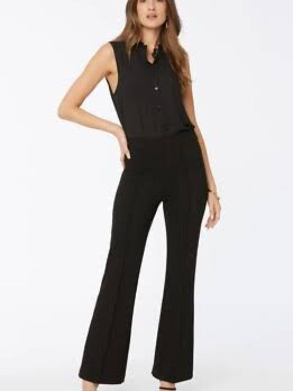 Sculpt Her by NYDJ Women's Black Flared Pull On Ponte Pants